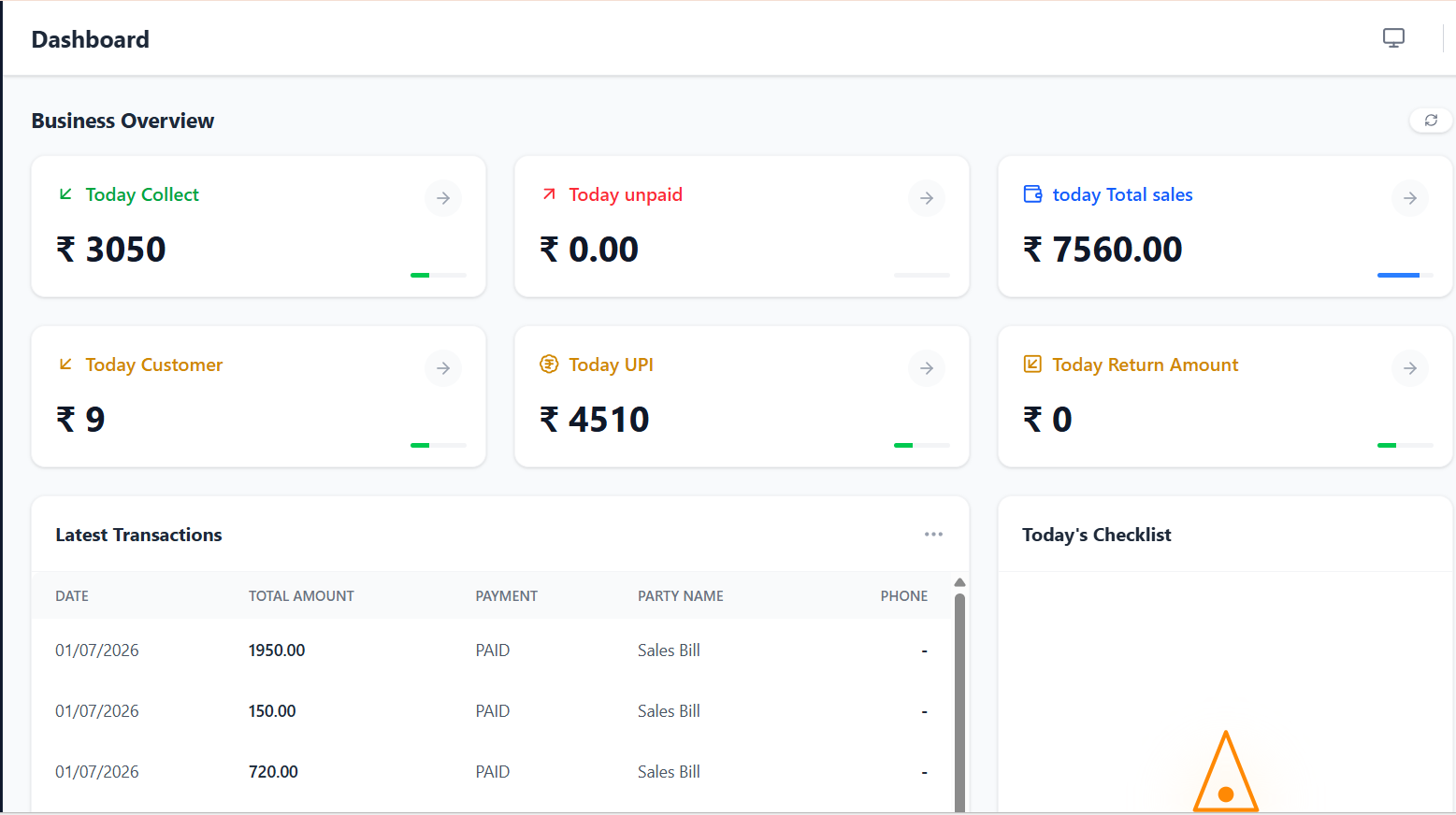 ERP Dashboard